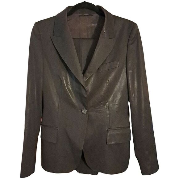 GUCCI Uniform Blazer & Pant Suit, Size IT 44 Jacket / 42 Pant, Brown - Picture 1 of 14